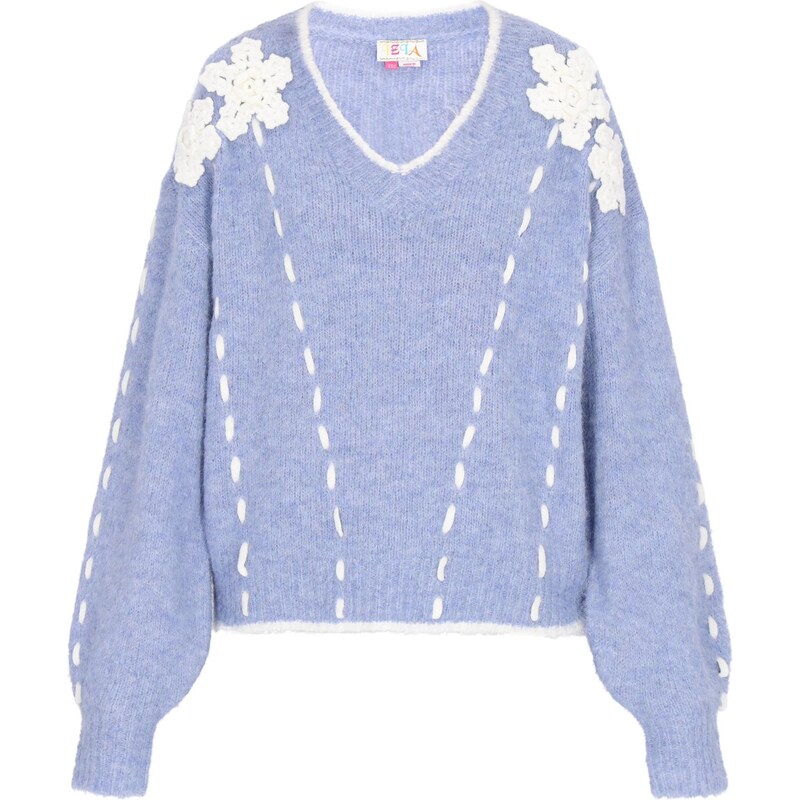 IZIA Oversize sveter svetlomodrá / šedobiela 66446487