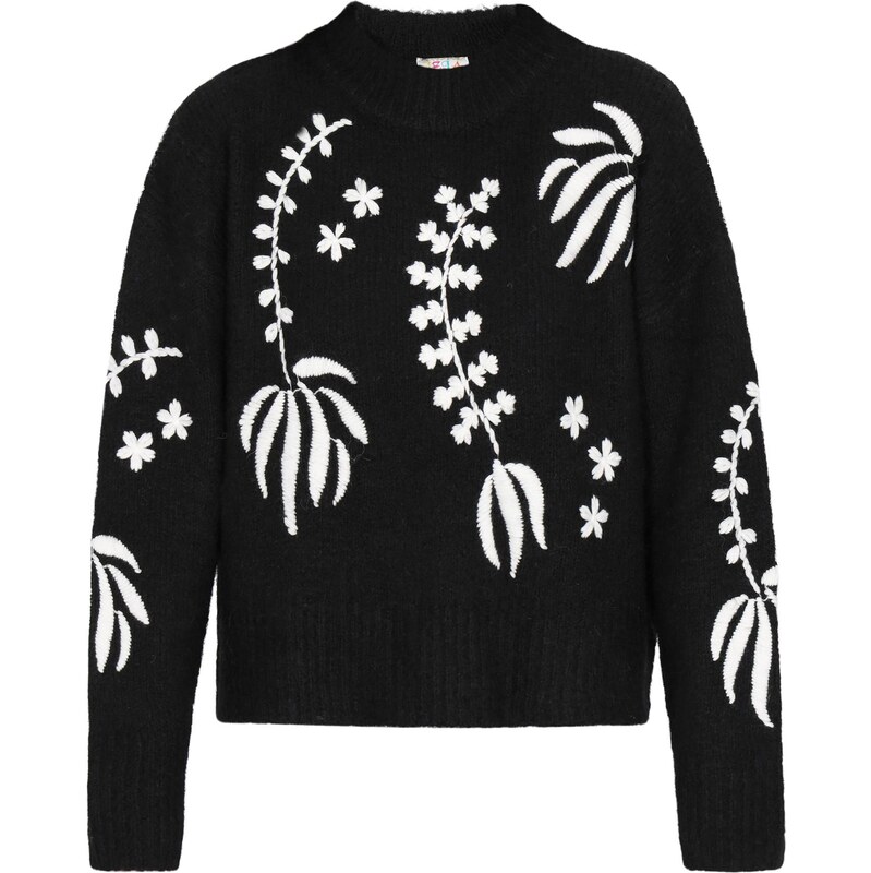 IZIA Oversize sveter čierna / biela 66446482