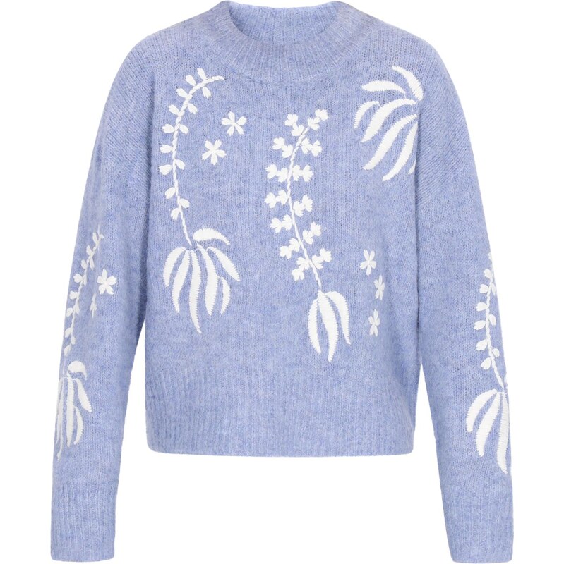 IZIA Oversize sveter svetlofialová / biela 66446486