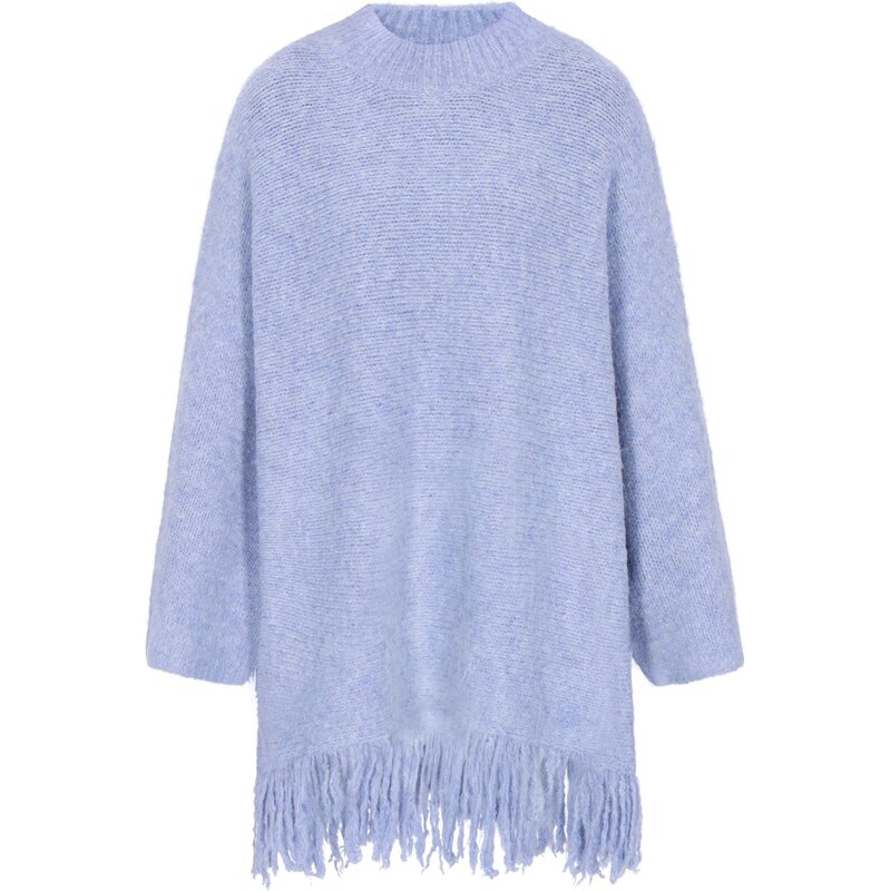 IZIA Oversize sveter Boho modrá denim 66446586