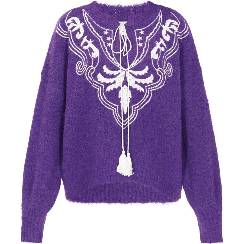 IZIA Sveter purpurová / biela 66446588