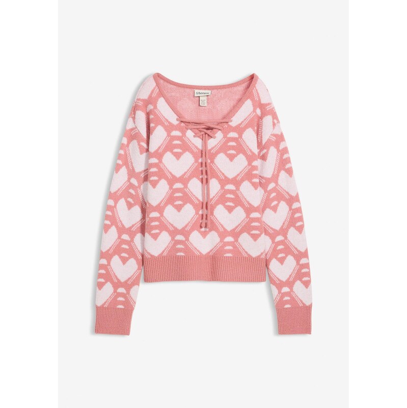 bonprix Jemne pletený pulóver, farba ružová 66446894