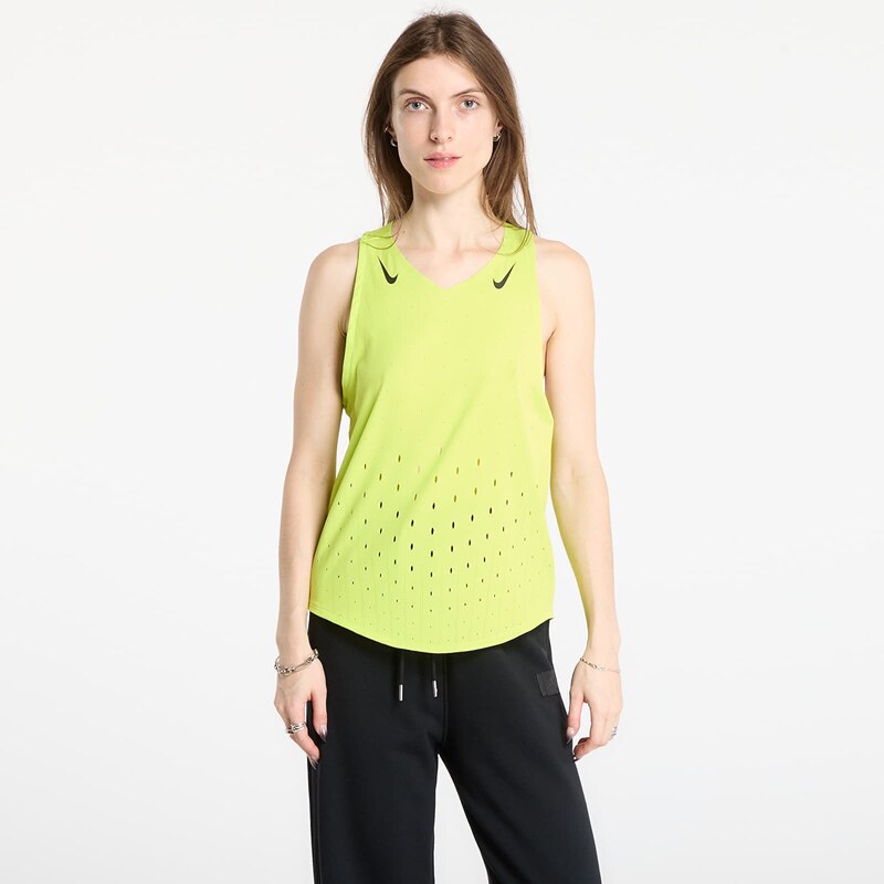 Nike AeroSwift Womens Dri-FIT ADV Running Singlet Cyber/ Black XS 66450425