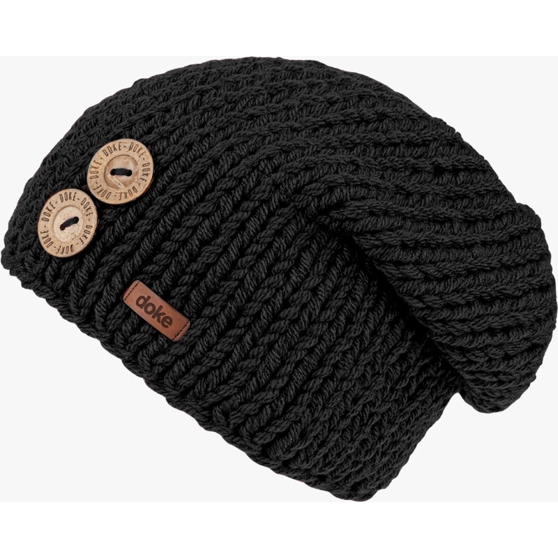 DOKE Pletená čiapka b nature black 66216511
