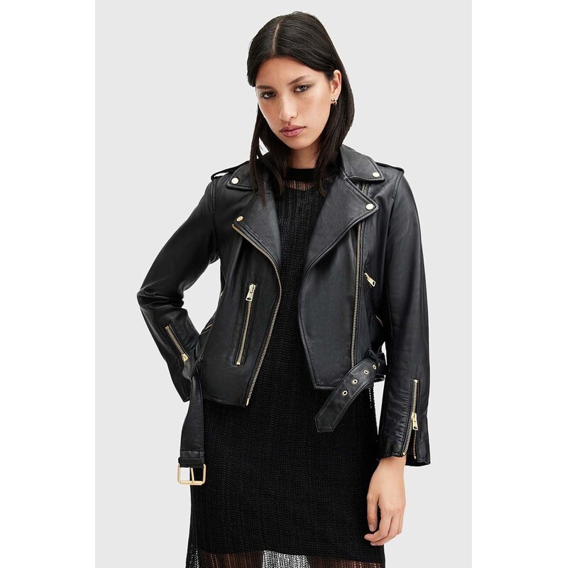 Kožená bunda AllSaints BALFERN BIKER 67383594