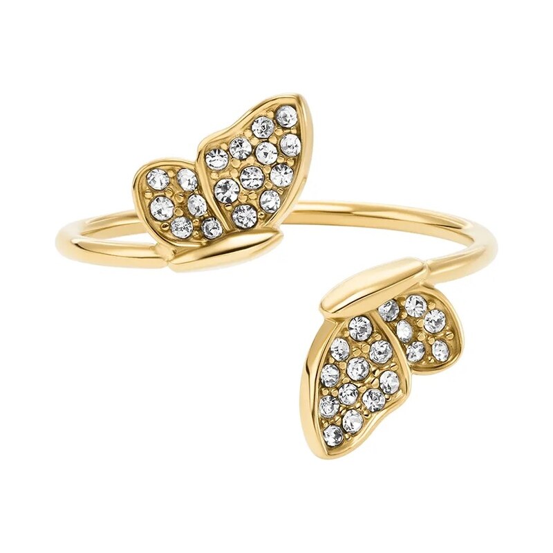 Pozlátený prsteň Fossil 66509347