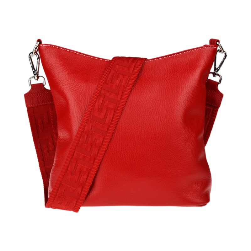 Červená kožená talianska crossbody kabelka Amalia Rossa II NovaKabelka 66454399