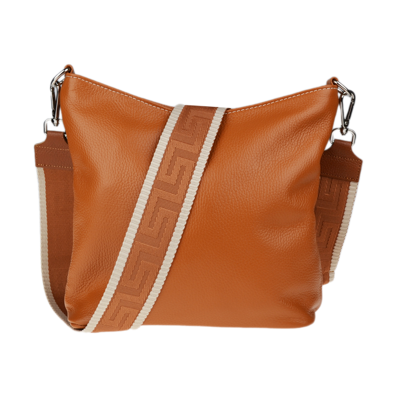 Camel kožená talianska crossbody kabelka Amalia Camel III NovaKabelka 66454404