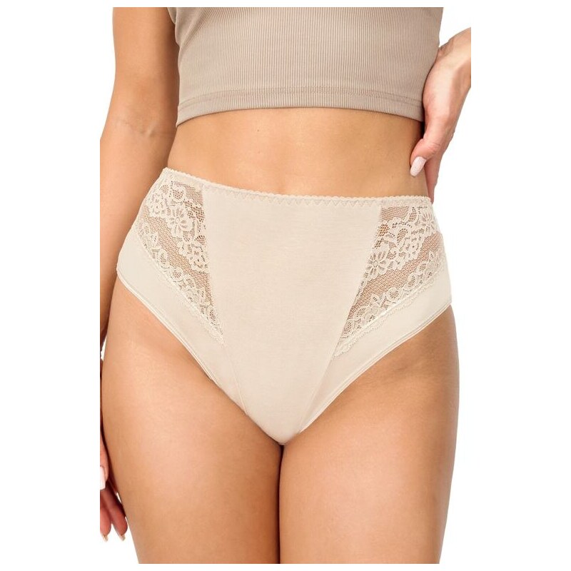 Donna Vysoké čipkované nohavičky 213 béžové 66454410