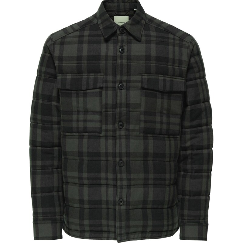 Only & Sons Prechodná bunda ONSGudmund jedľová / čierna 65861750