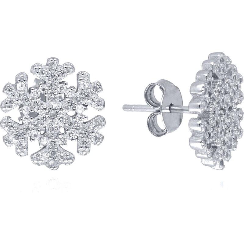 MOISS Krásne strieborné náušnice Vločky E0002567 66580716