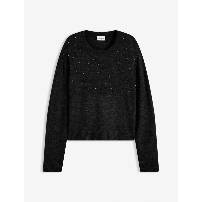 bonprix Pulóver boxy, farba čierna 66454956