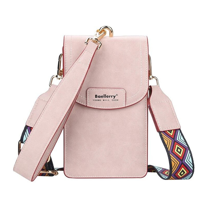 Baellerry Dámska mini kabelka na mobil Manisa Ružová 65229546