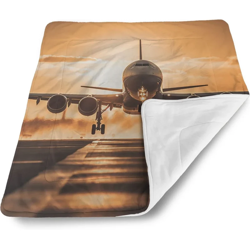 Sablio Deka pre bábätko Lietadlo pristávajúce pri západe slnka 62633520