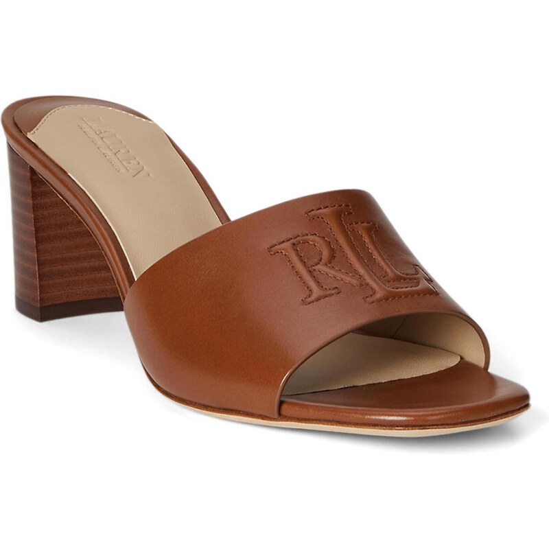 Lauren Ralph Lauren Šľapky EVERLEY svetlohnedá 66461509