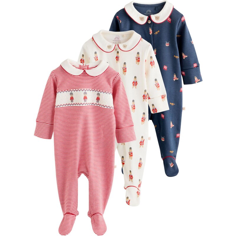 Next Pyžamo enciánová / červená / biela ako vlna 66461587