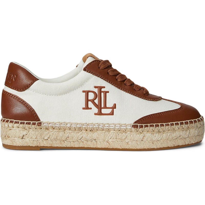 Lauren Ralph Lauren Nízke tenisky LUIZE hnedá / biela 66461722