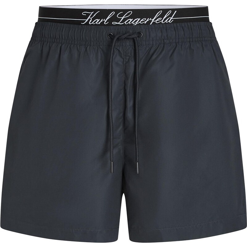 Karl Lagerfeld Plavecké šortky tmavomodrá / čierna / biela 66461815