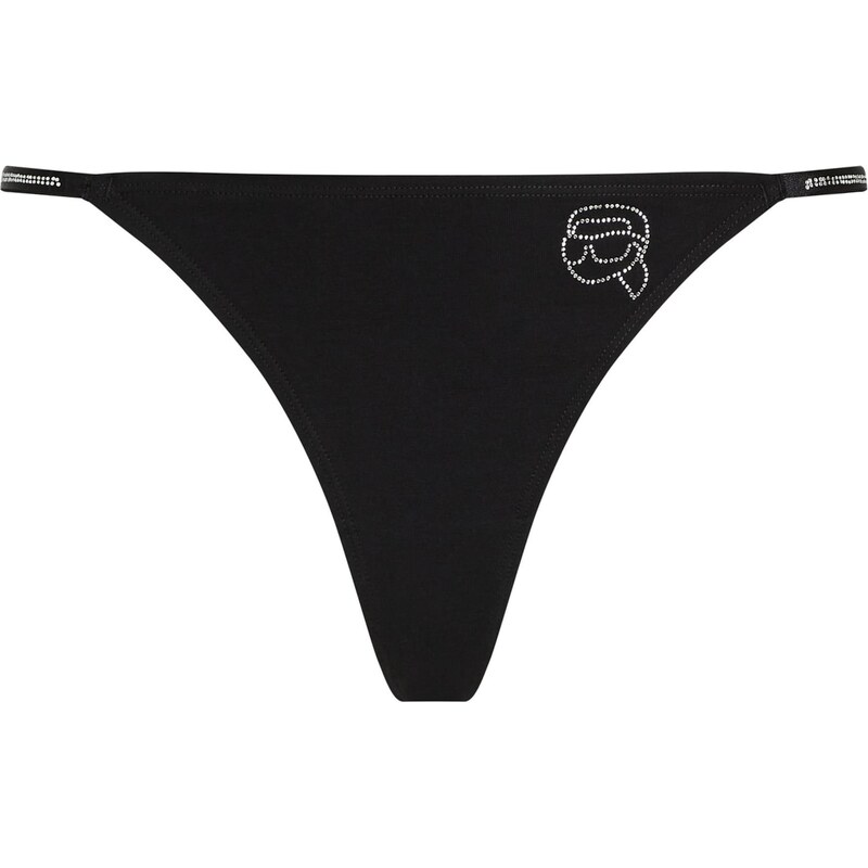 Karl Lagerfeld Tangá Ikon čierna / priehľadná 66461858