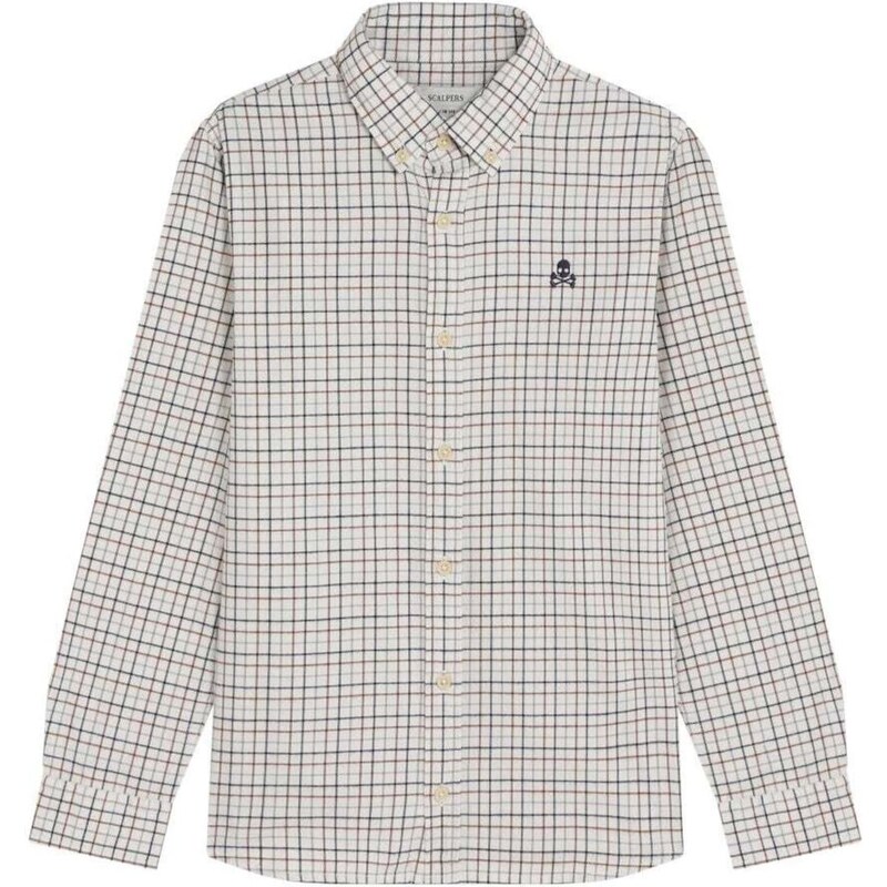 Scalpers Košeľa hnedá / čierna / biela 66461921