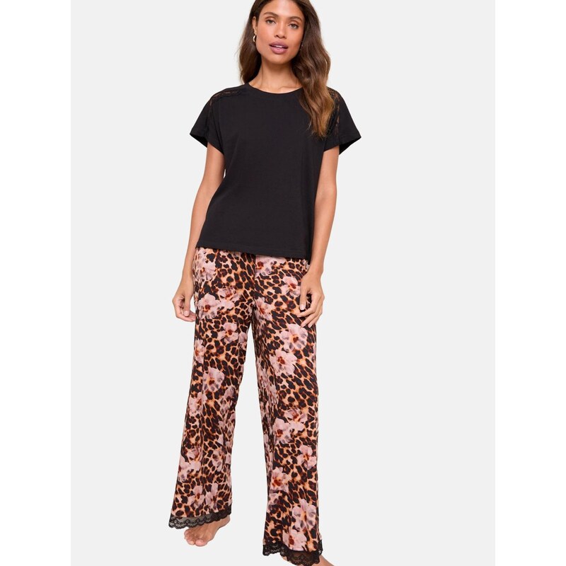 Lipsy Pyžamo hnedá / rosé / čierna 66462313