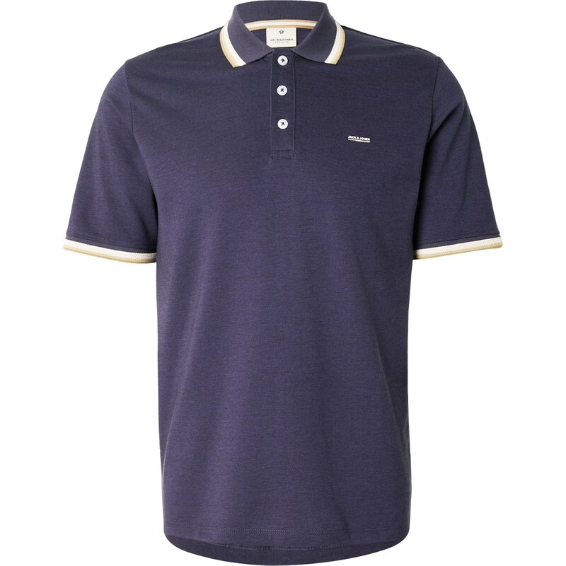 Jack & Jones Premium Tričko JPRBLUALVES béžová / tmavomodrá / biela 66462573