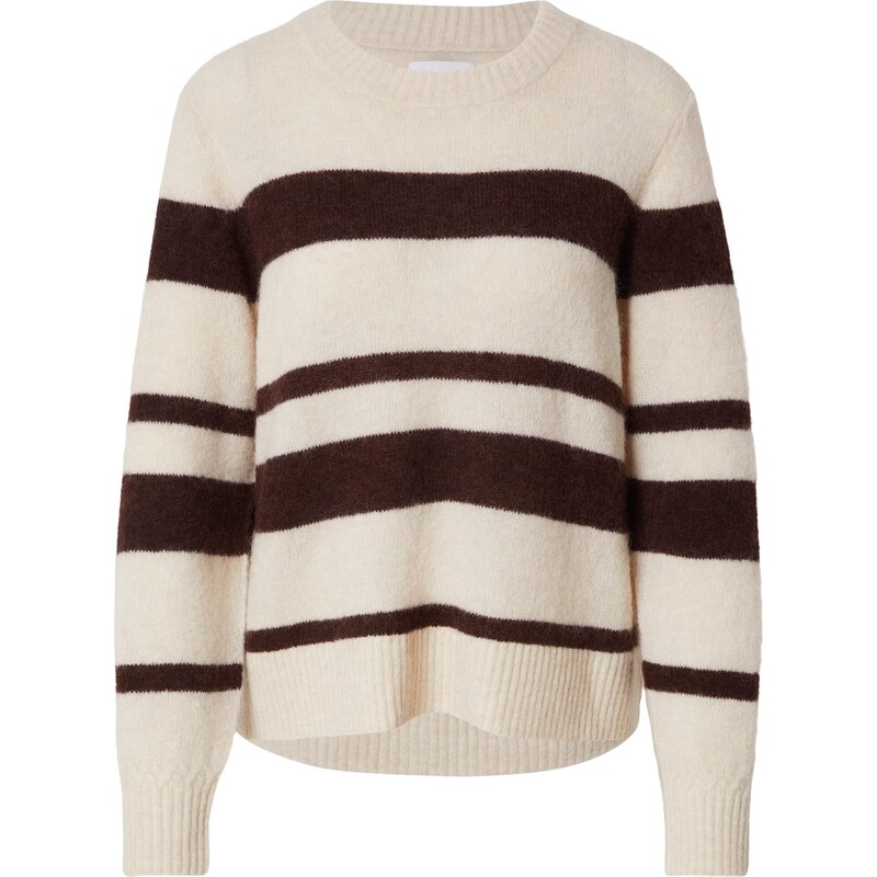 NÜMPH Sveter RIETTE krémová / čokoládová 66462654