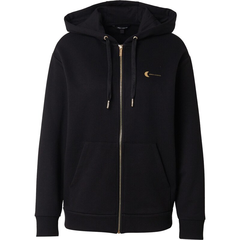ARMANI EXCHANGE Tepláková bunda mokka / čierna 66462807