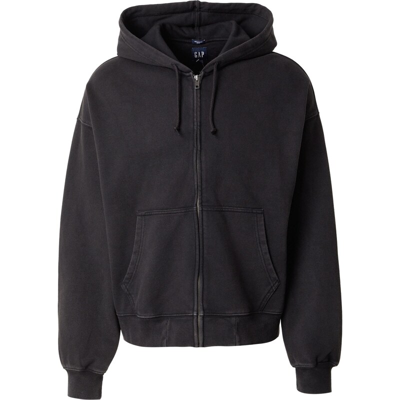 GAP Tepláková bunda čierna melírovaná 66462845