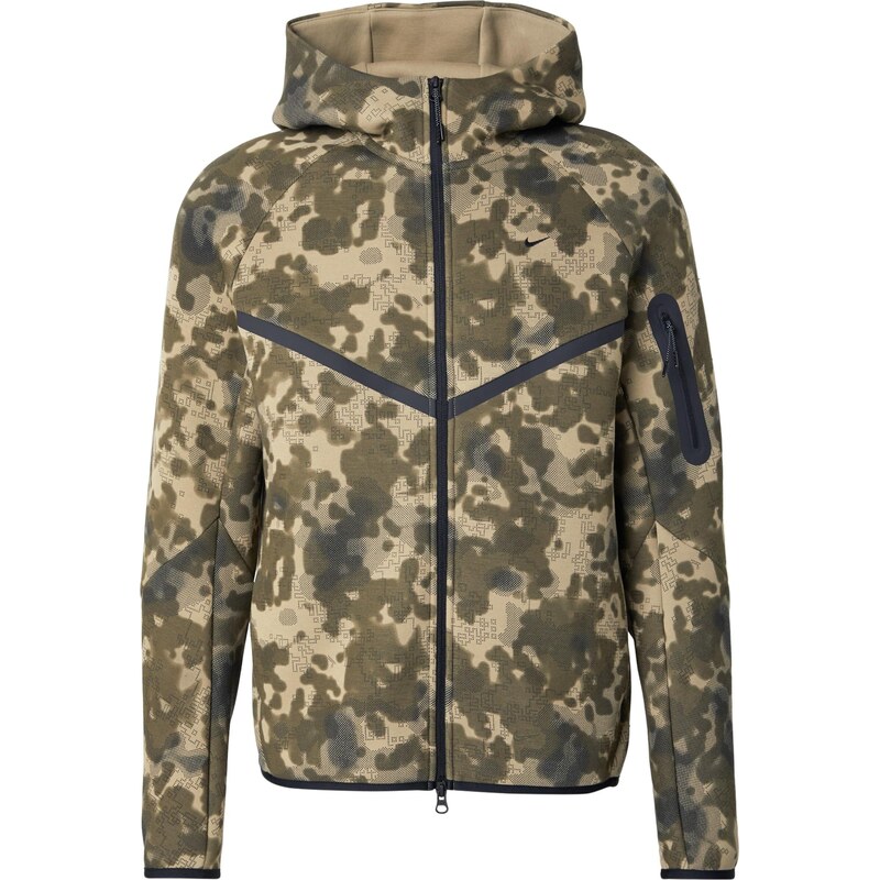 Nike Sportswear Tepláková bunda TECH FLC béžová / olivová / čierna 66462864