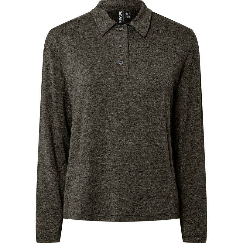 PIECES Tričko PCRitt hnedá melírovaná 66462948