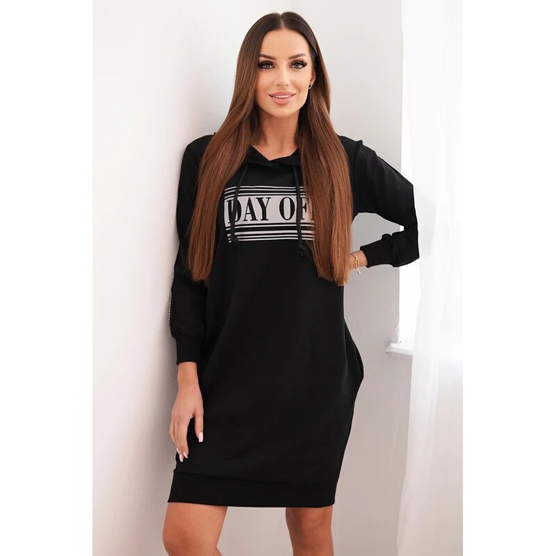 Kesi Šaty s reflexným potiskom čierne 66421706