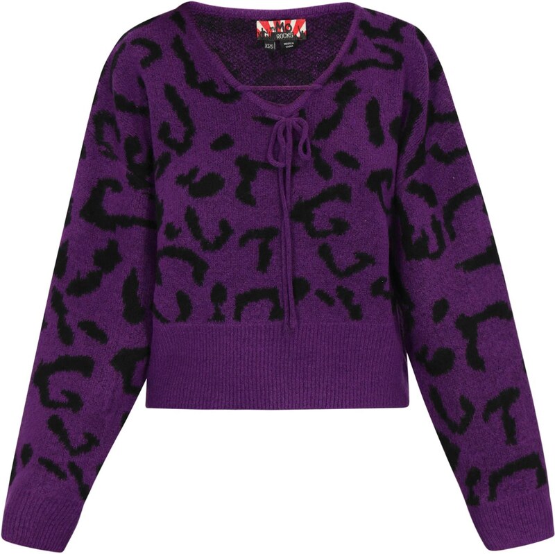 myMo ROCKS Sveter baklažánová / čierna 66461878