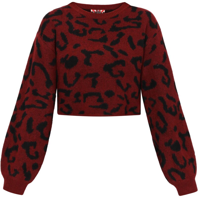 myMo ROCKS Sveter vínovo červená / čierna 66461879