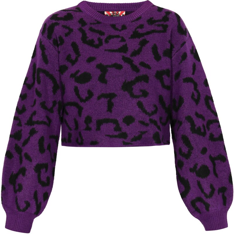 myMo ROCKS Sveter baklažánová / čierna 66461877