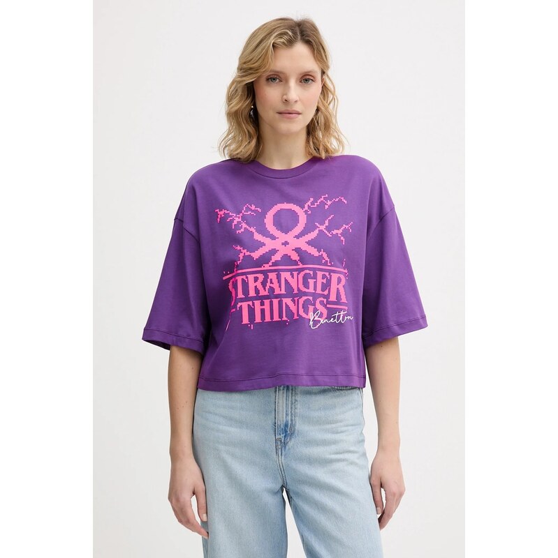 Bavlnené tričko United Colors of Benetton x Stranger Things 66461964