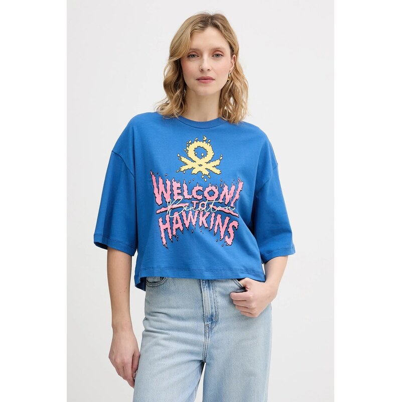 Bavlnené tričko United Colors of Benetton x Stranger Things 66461966