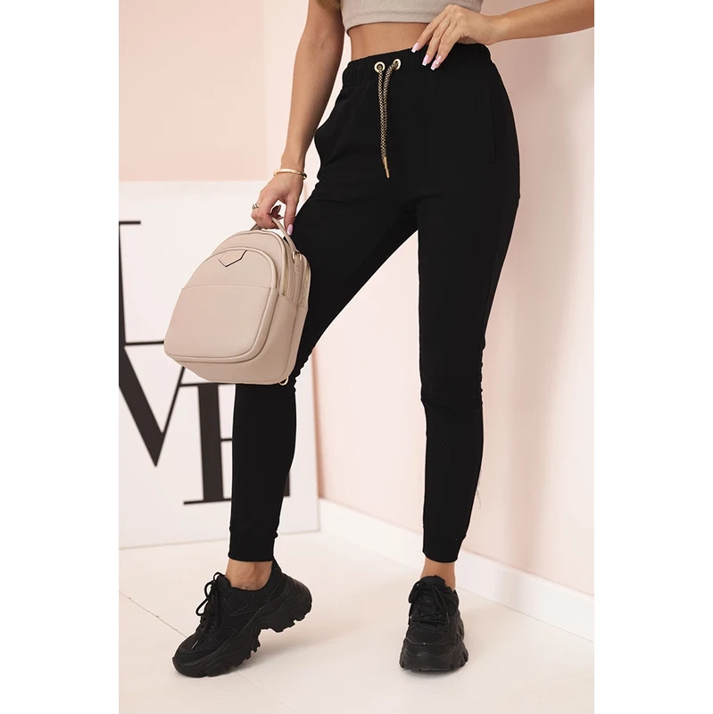 Kesi Dámske bavlnené cargo nohavice s vreckami a retiazkou 66469304