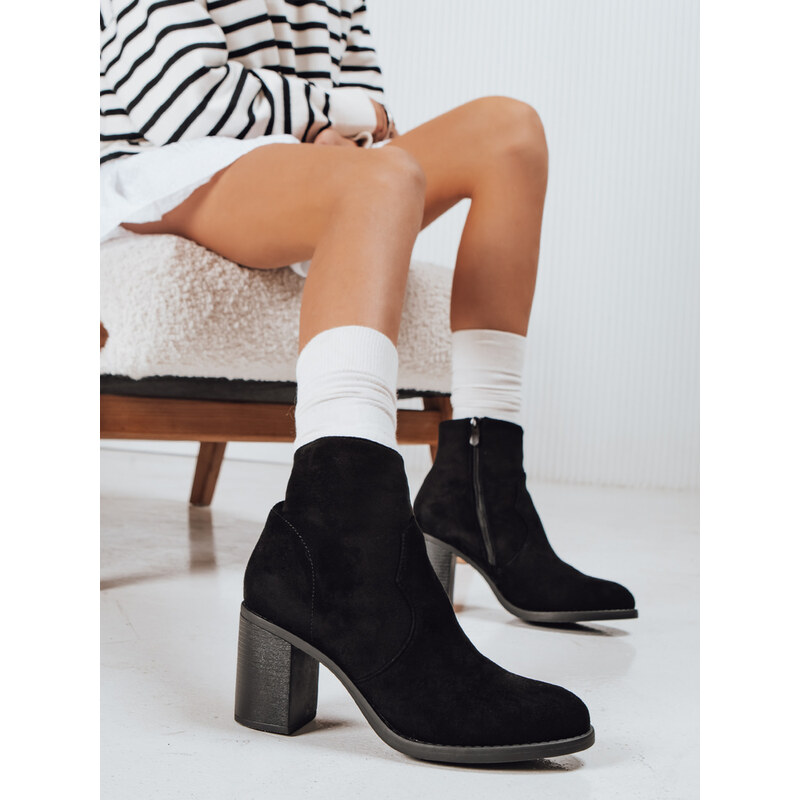 DStreet Čierne členkové topánky na podpätku 66469312