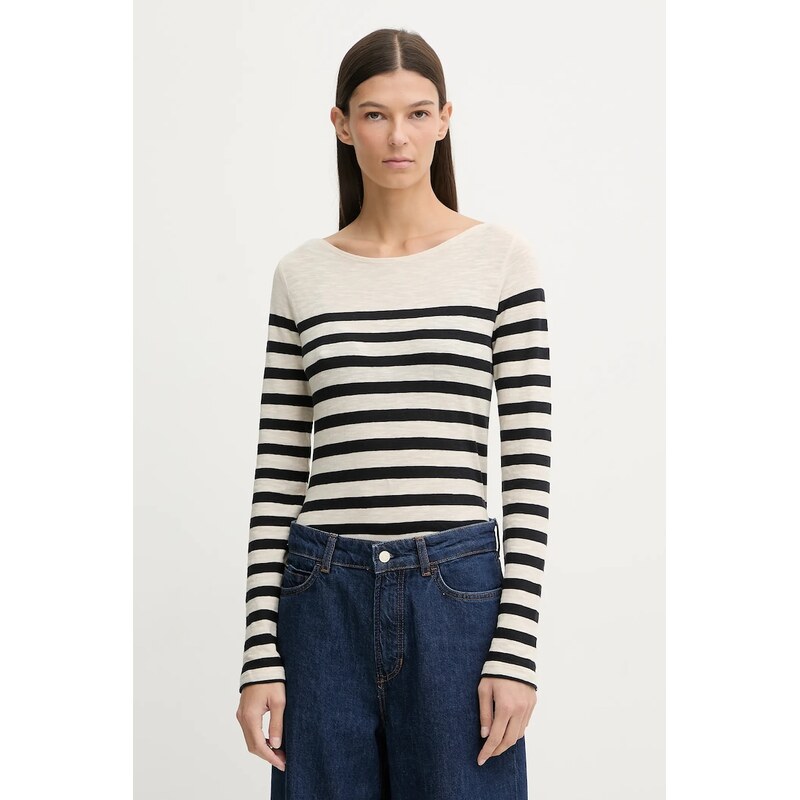 Bavlnené tričko s dlhým rukávom Marc OPolo 66515215