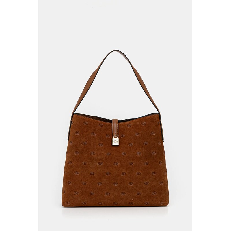 Semišová kabelka Karl Lagerfeld K/AUTOGRAPH 66308668