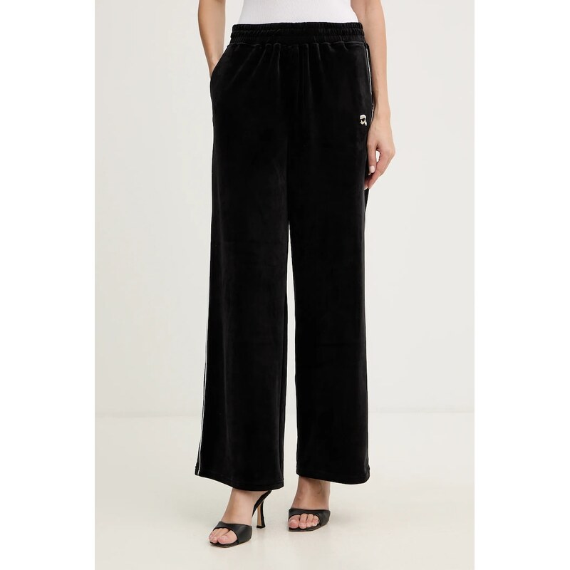 Velúrové tepláky Karl Lagerfeld IKON 66462016