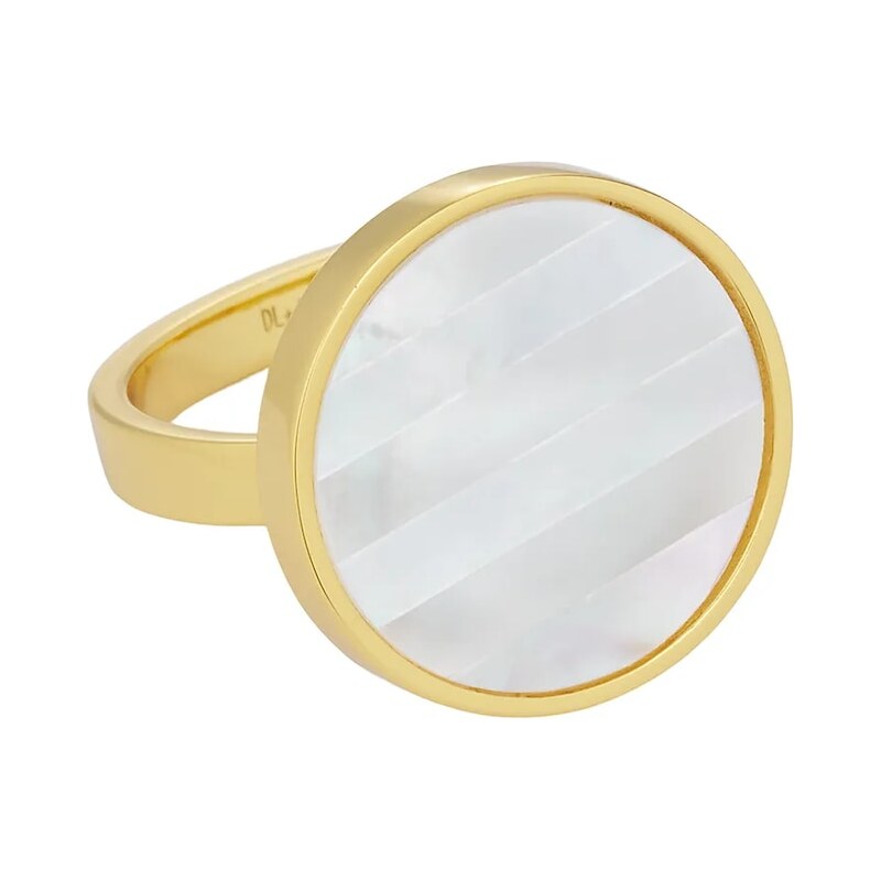 Strieborný pozlátený prsteň Design Letters 66303395