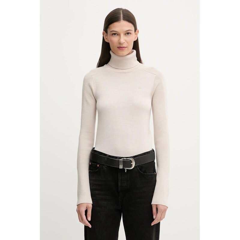 Vlnený sveter G-Star Core turtle slim knit 66336561