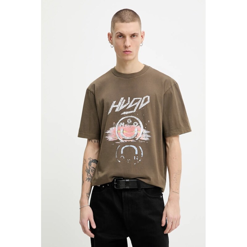 Bavlnené tričko Hugo Blue Noctornix 66363287