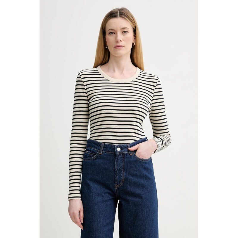 Bavlnené tričko s dlhým rukávom Marc OPolo 66515280