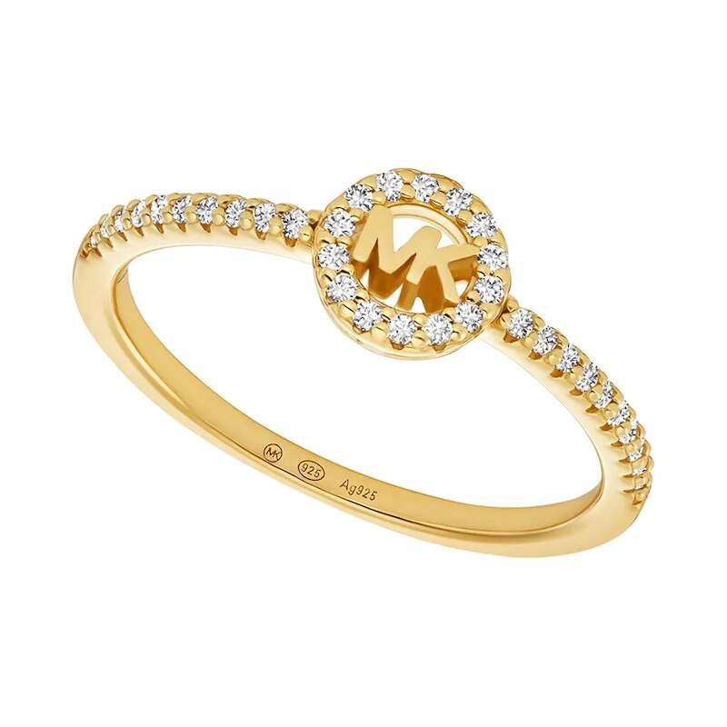 Strieborný pozlátený prsteň Michael Kors 66509341