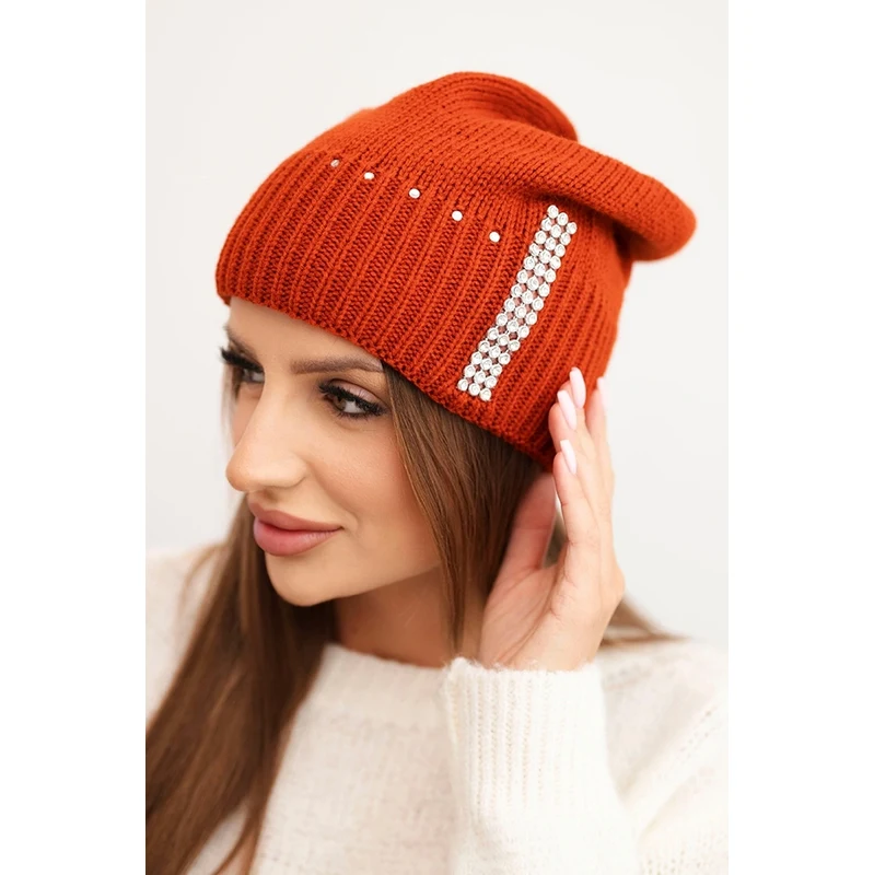 Kesi Dámska zimná čiapka s kamienkami K453 66470706