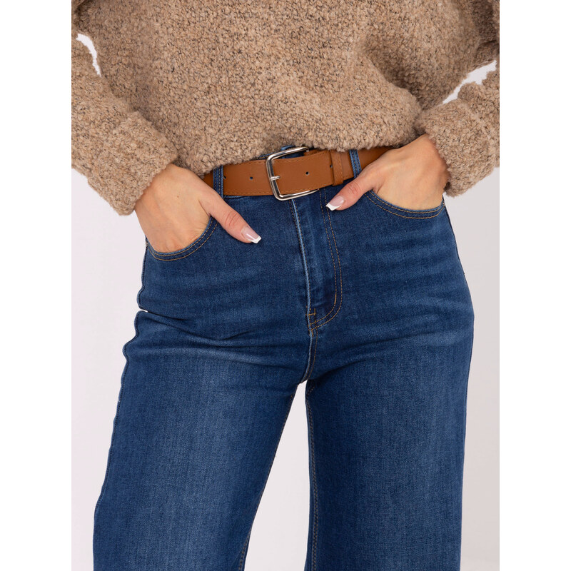 Factory Price Dámske rovné rifle v tmavomodrej farbe 66470425