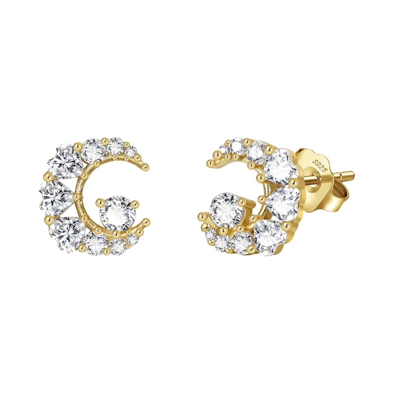 MAJYA Strieborné náušnice LUNNY pozlátené 11952 66483869